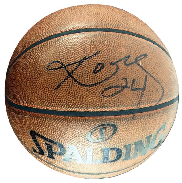 Kobe Bryant Signed & Game Used Official LA Lakers Basketball from Final Season! (PSA/DNA)