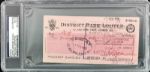 The Beatles: John Lennon Extraordinarily Rare Double Signed 1970 Bank Check (PSA/DNA Encapsulated)