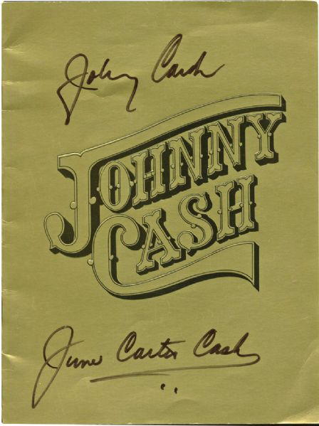 Johnny Cash & June Carter Cash Dual-Signed Tour Program (PSA/DNA)
