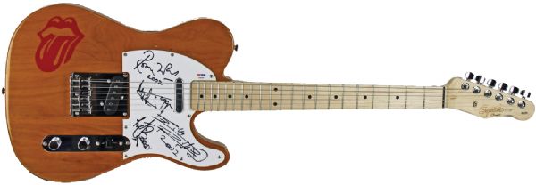 The Rolling Stones Group Signed Squier Fender Telecaster Guitar (PSA/DNA)