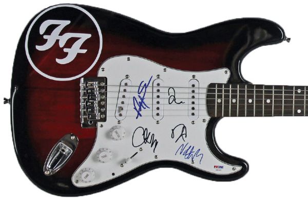 Foo Fighters Signed Strat-Style Guitar w/ Current Lineup (PSA/DNA)