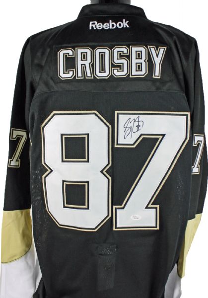 Sidney Crosby Signed Pro Model Black Penguins Jersey (JSA)