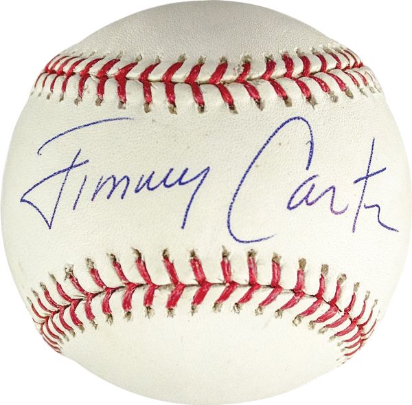 Jimmy Carter RARE Signed OML Baseball w/ Full Name Autograph (PSA/DNA)