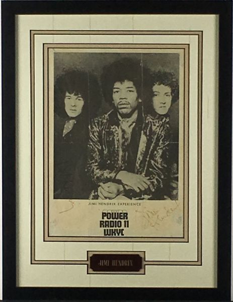 Jimi Hendrix Experince Signed Original 11" x 17" Poster w/ Jimi Hendrix & Noel Redding! (PSA/DNA)