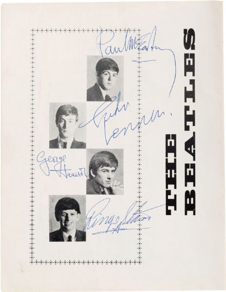 The Beatles Phenomenal Group Signed 1963 "The Beatles & Roy Orbison" Concert Program PSA/DNA Graded MINT 9!