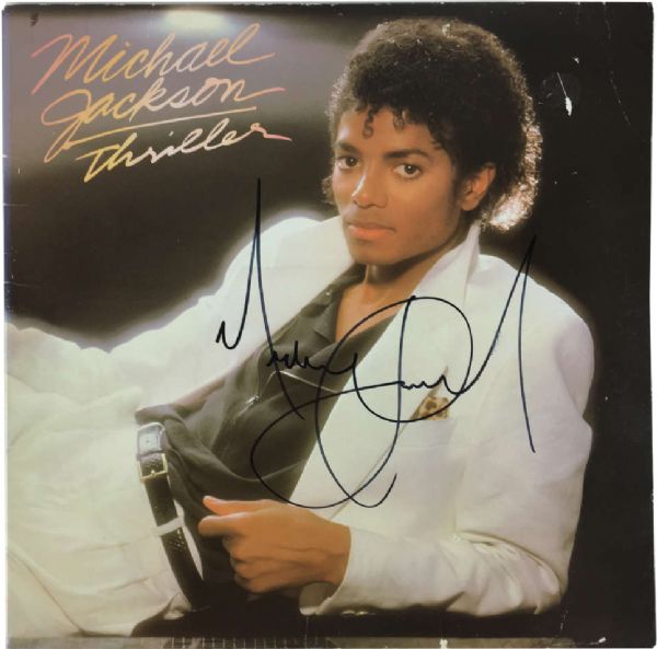 Michael Jackson Near-Mint Signed "Thriller" Album (PSA/DNA)