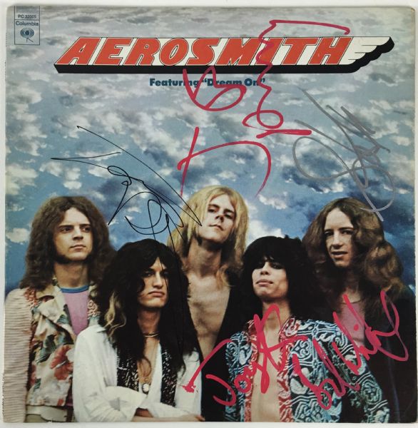 Aerosmith Signed Debut Album w/ All Five Members! (PSA/JSA Guaranteed)