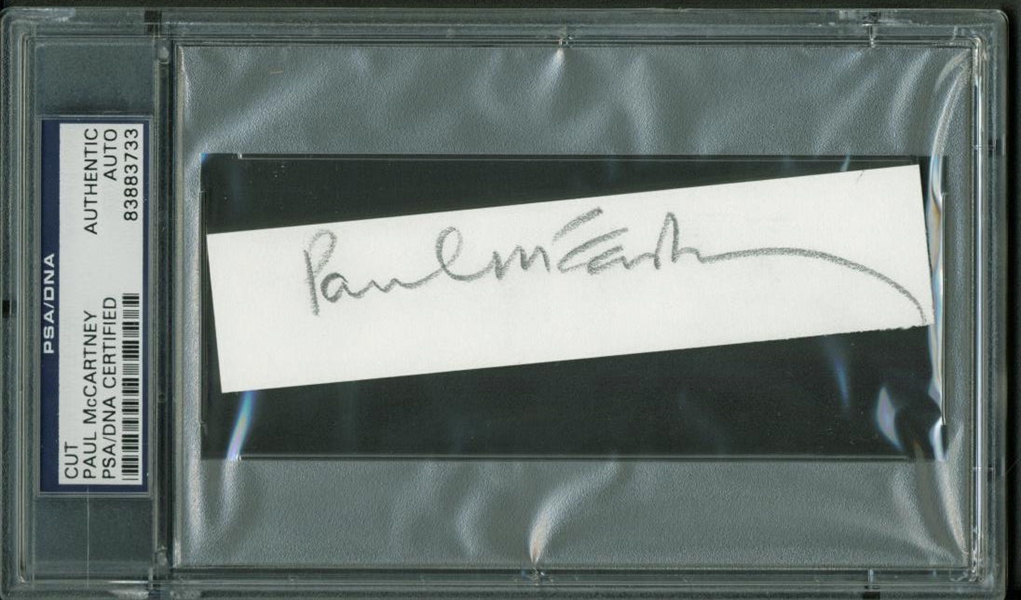 The Beatles: Paul McCartney Signed 1" x 5" Album Page w/ Desirable Full Name Autograph! (PSA/DNA Encapsulated)