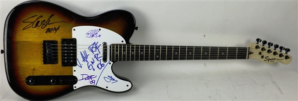 Guns N Roses Phenomenal Group Signed Fender Squier Telecaster Guitar w/All 5 Original Members! (PSA/DNA)