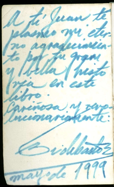 Fidel Castro Signed 3" x 6" Soft Cover Book w/ "Revolutionary Love" Inscription (PSA/DNA)