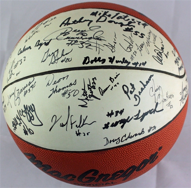 1989 McDonalds All-American Multi-Signed Basketball w/ Shaq & Allan Houston! (JSA)