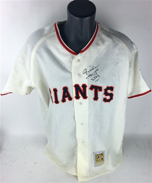 Willie Mays Signed Cooperstown Collection Giants Jersey (PSA/DNA)