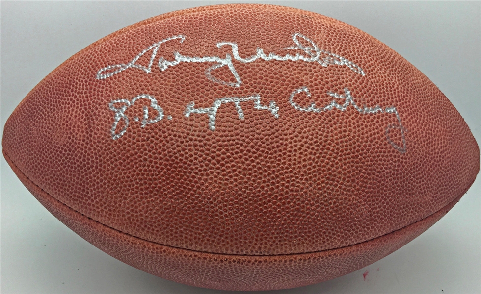 Johnny Unitas Rare Signed & Inscribed "QB of the Century" Official NFL Football (PSA/DNA)