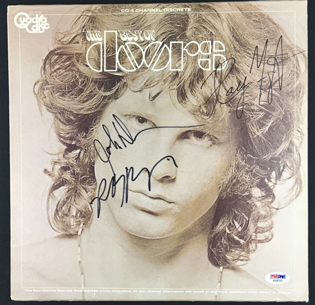 The Doors: Group Signed "The Best of The Doors" Album w/ 3 Signatures! (PSA/DNA)