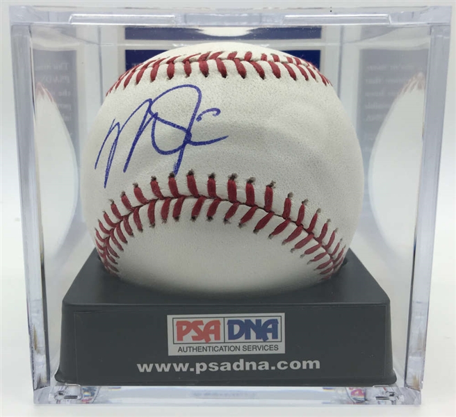 Mike Trout Rookie-Era Signed OML Baseball PSA/DNA Graded MINT 9!