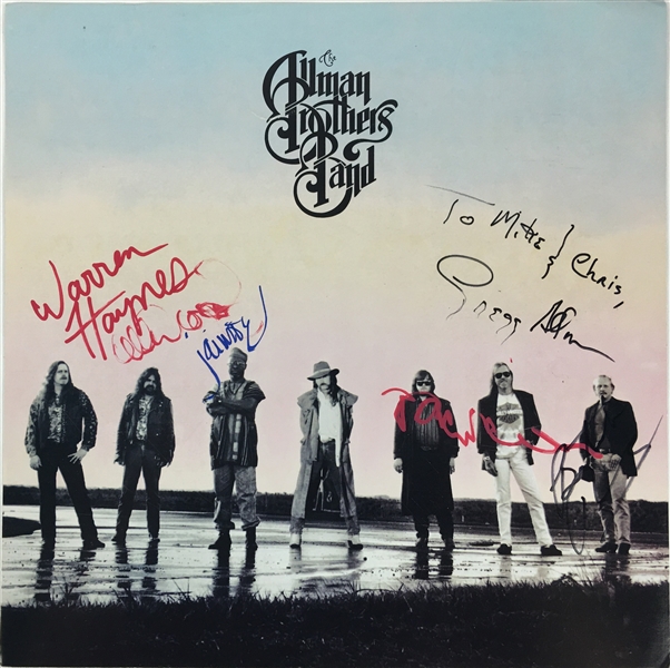The Allman Brothers Band Group Signed Album Flat w/ 5 Signatures! (PSA/JSA Guaranteed)