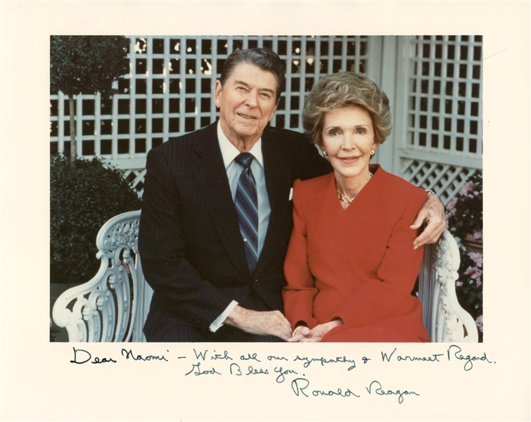 Ronald Reagan Signed 8" x 10" Color Photograph w/ Nacy Reagan! (PSA/JSA Guaranteed)