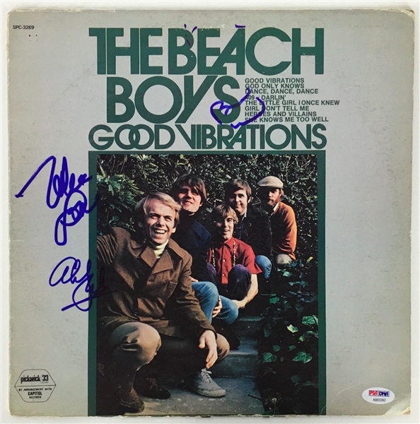 The Beach Boys Signed "Good Vibrations" Album w/ 3 Signatures! (PSA/DNA)
