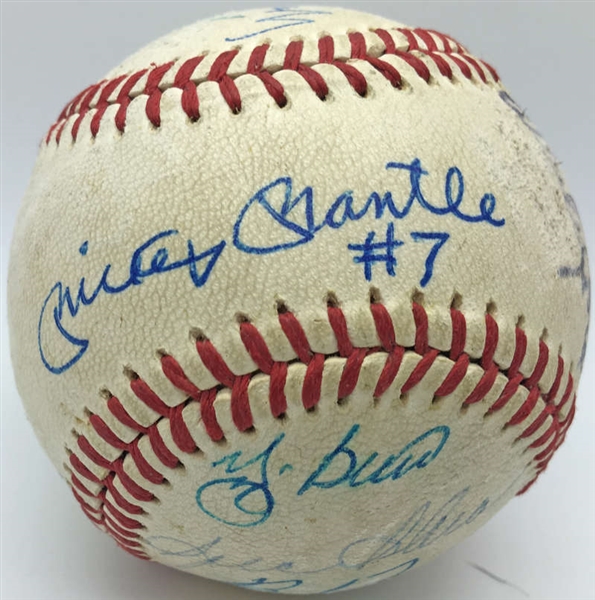 MLB Greats Vintage Signed OAL Baseball w/ Mantle, Martin, Berra & Others (PSA/DNA)