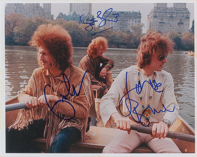 Cream Group Signed 8" x 10" Color Photograph w/ Clapton, Bruce & Baker! (PSA/JSA Guaranteed)