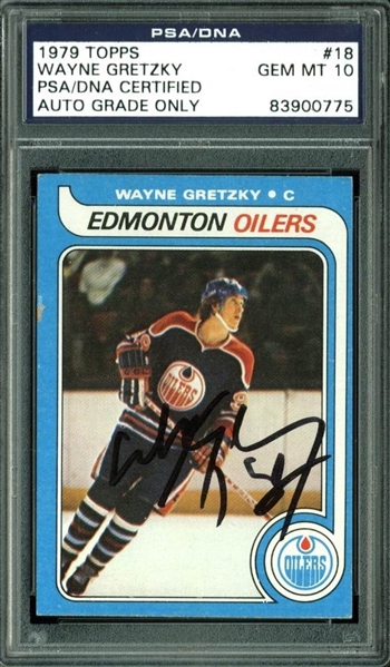 Wayne Gretzky Signed 1979 Topps Rookie Card - PSA/DNA Graded GEM MINT 10