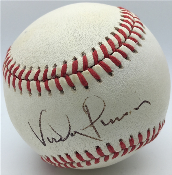 Vada Pinson Signed OAL Baseball (PSA/DNA)