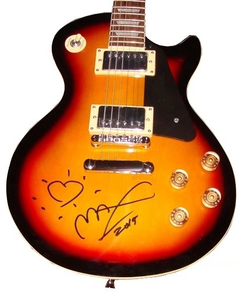 Peter Max Signed Les Paul Style Guitar w/ Rare On-The-Body Autograph! (PSA/JSA Guaranteed)