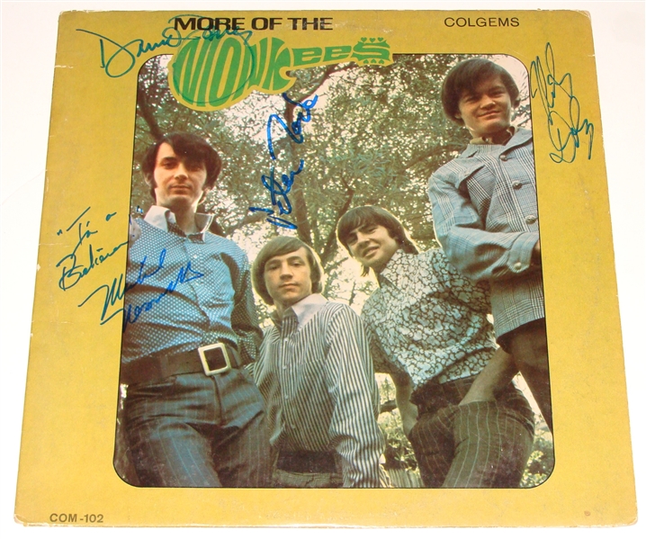 The Monkees Group Signed "More of the Monkees" Album w/ 4 Signatures! (PSA/JSA Guaranteed)