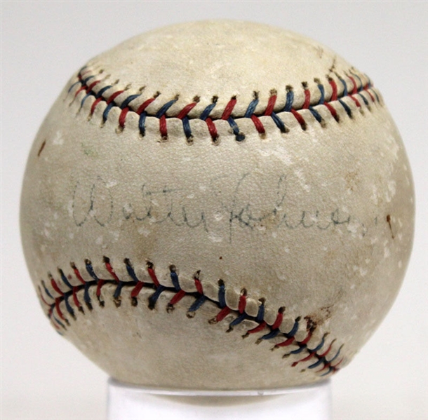 Walter Johnson Impressive Single Signed Baseball (PSA/DNA)