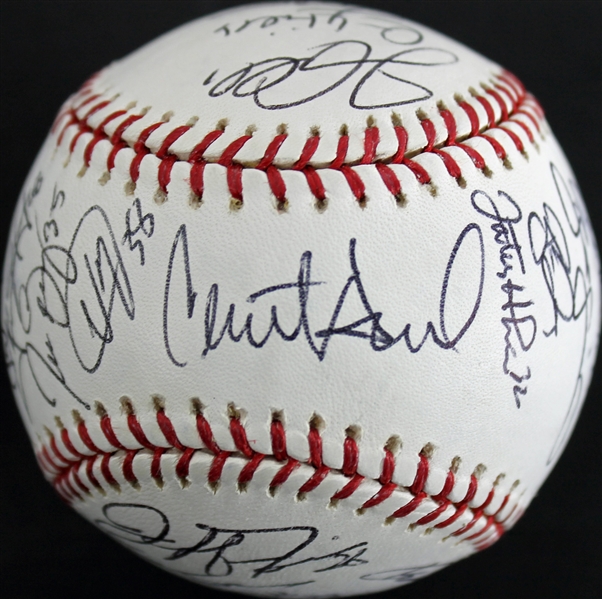 2007 World Series: Lot of 2 Team-Signed Baseballs by A.L. Champ Red Sox & N.L. Champ Rockies (MLB & PSA/JSA Guaranteed)