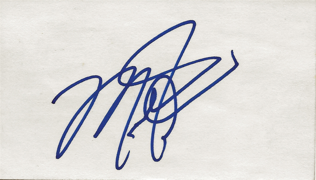 Michael Jordan In-Person Signed 3" x 5" Index Card (PSA/DNA)