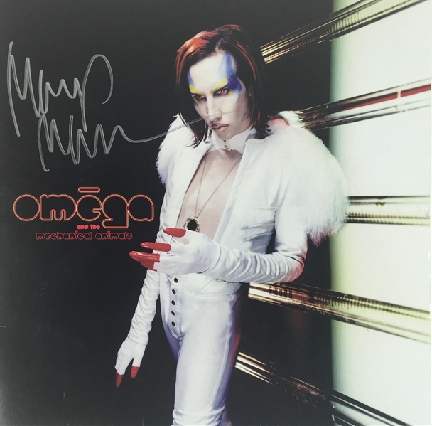 Marilyn Manson Rare Signed "Mechanical Animals" Record Album Cover (JSA)