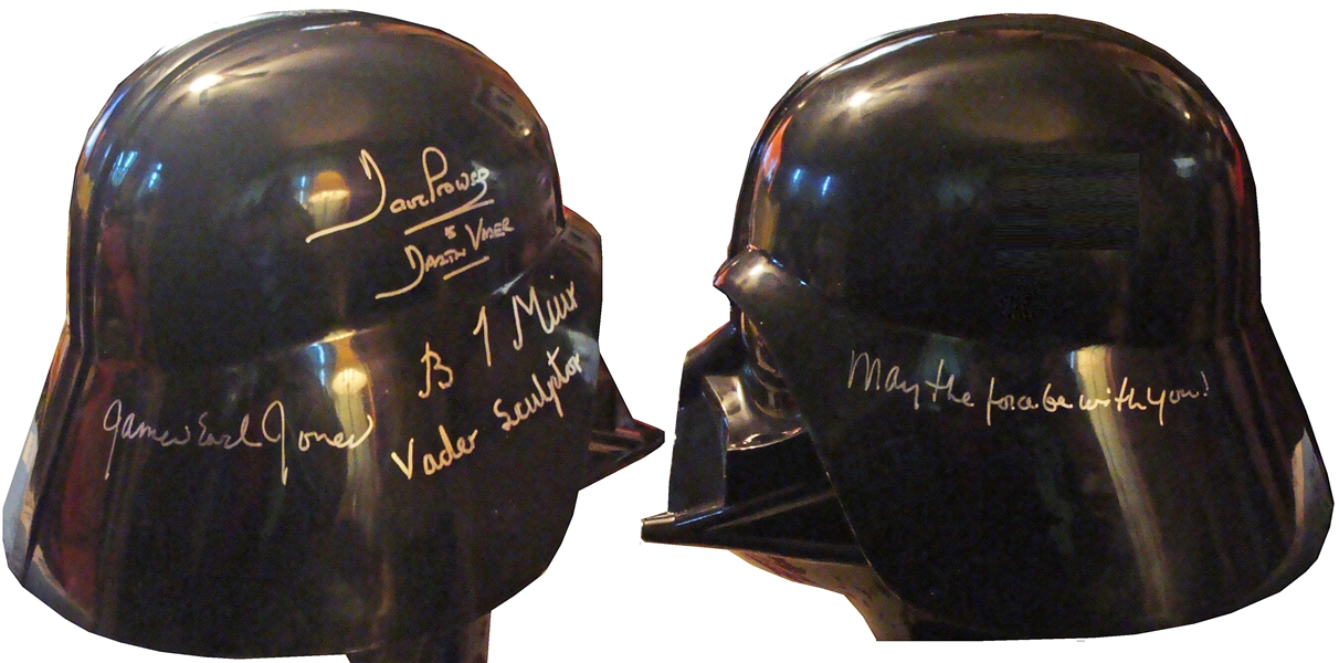 STAR WARS: James Earl Jones, Dave Prowse & Brian Muir Signed Full Size Darth Vader Helmet (PSA/JSA Guaranteed)