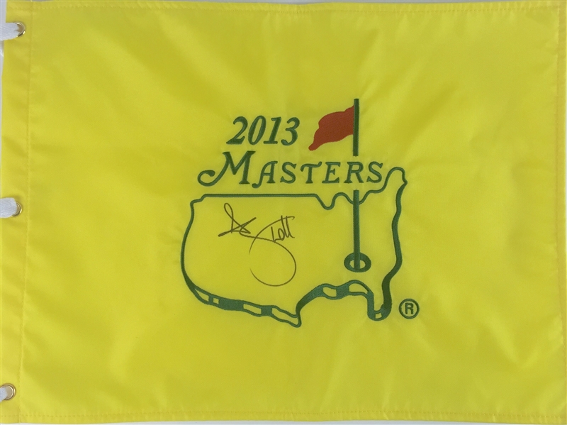 Adam Scott Signed 2013 Masters Pin Flag (PSA/DNA)