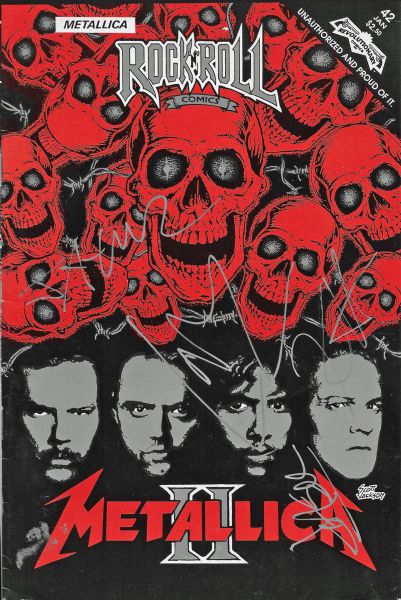 Metallica Group Signed "Metallica II" Rock N Roll Comic Book (w/Newsted)(PSA/DNA)