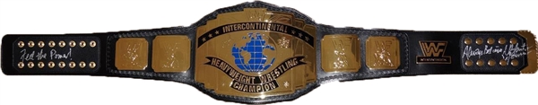 The Ultimate Warrior Rare Signed Authentic WWF Vintage Style Intercontinental Replica Belt (PSA/JSA Guaranteed)