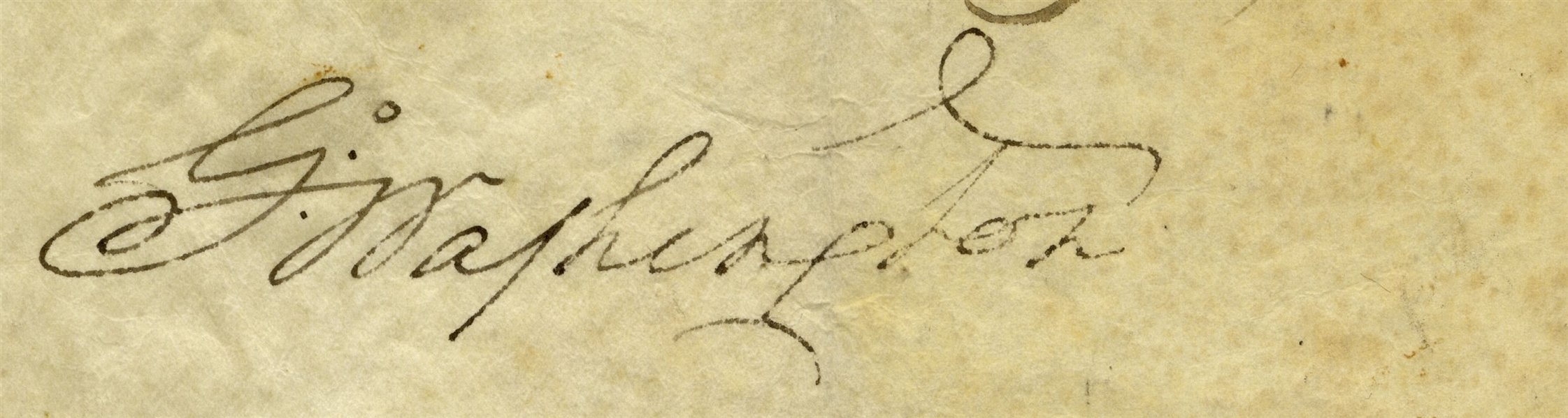 George Washington Signed 1.5" x 3" Presidential Document Clipping (PSA/JSA Guaranteed)
