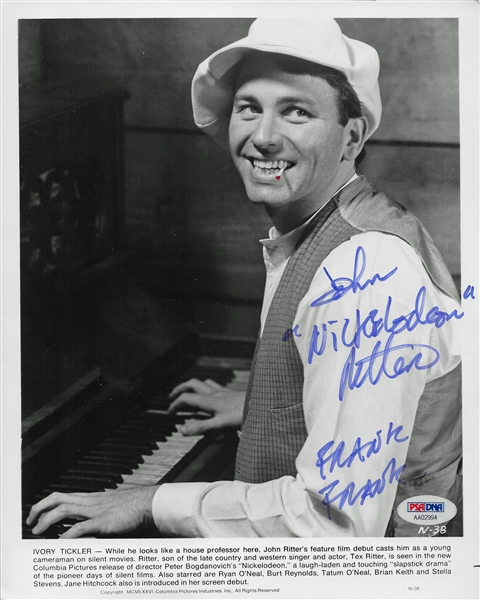 John Ritter Rare Signed 8" x 10" B&W Studio Publicity Photo for "Nickeldeon" with Unique Inscription (PSA/DNA)