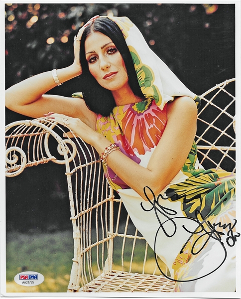 Cher Superb In-Person Signed 8" x 10" Color Photo (PSA/DNA)
