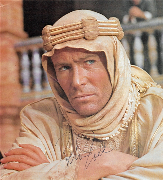 Peter OToole Signed 8" x 9" Color Book Page Photo as Lawrence of Arabia (PSA/DNA)