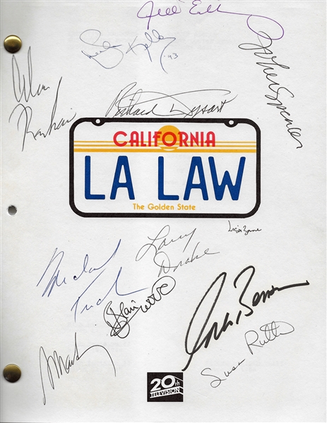 L.A. Law Rare Cast Signed Script with 12 Signatures (PSA/DNA)