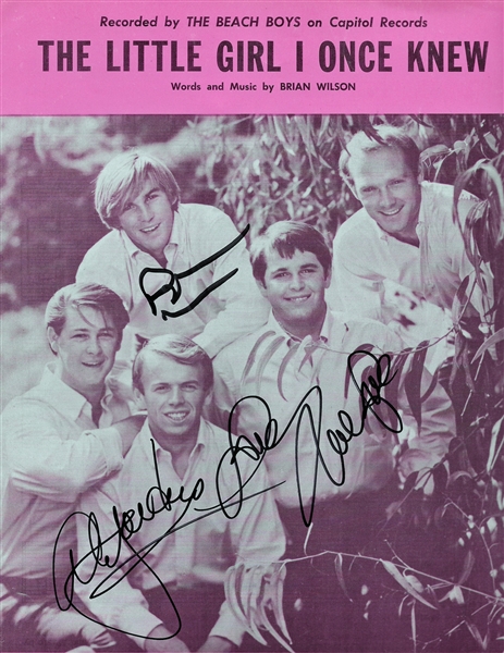 The Beach Boys Group Signed Vintage Sheet Music Booklet for "The Little Girl I Once Knew" (PSA/DNA)