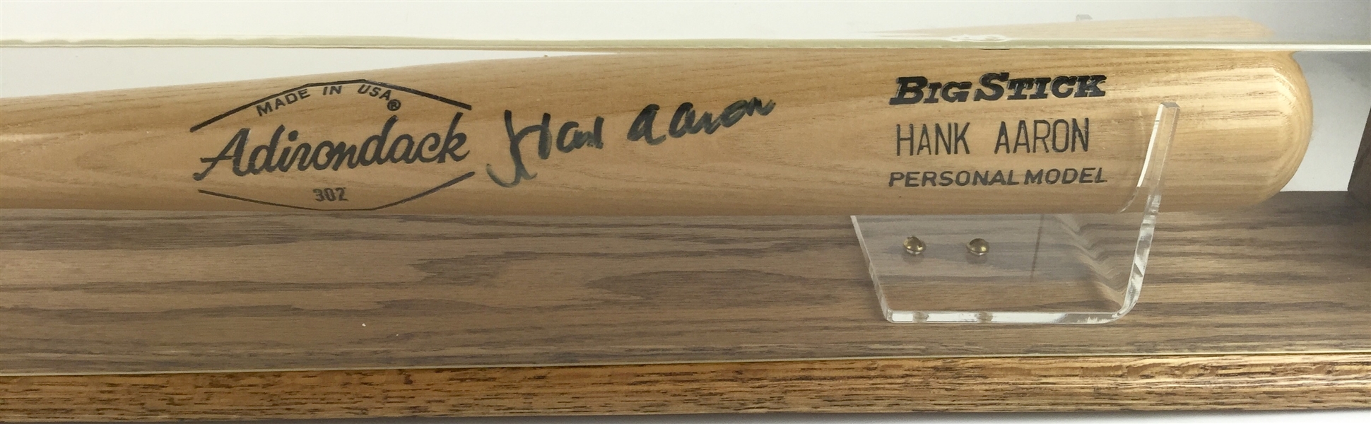 Hank Aaron Signed Adirondack Big Stick Model Bat (PSA/JSA Guaranteed)