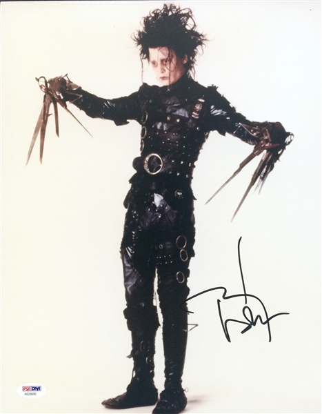 Johnny Depp In-Person Signed 11" x 14" Color Photo from "Edward Scissorhands" (PSA/DNA)