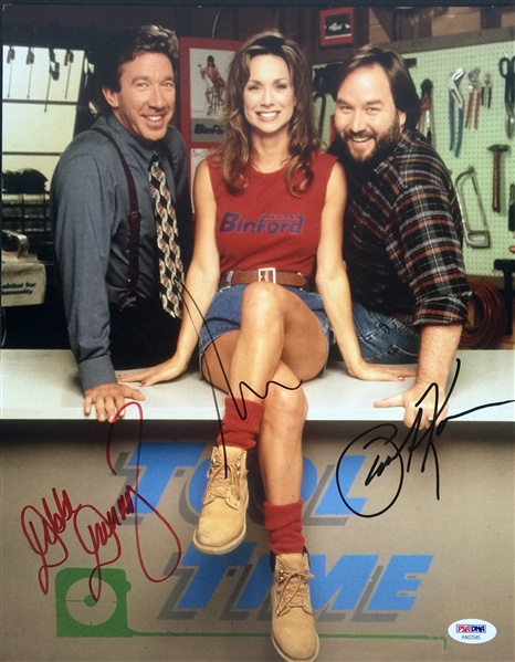 Home Improvement Cast Signed 11" x 14" Color Photo with Allen, Karn & Dunning (PSA/DNA)