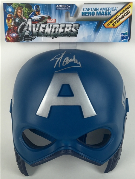 Stan Lee Signed Hasbro Avengers Captain America Mask (PSA/DNA)