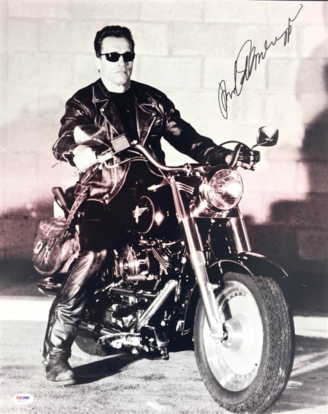 Arnold Schwarzenegger In-Person Signed 16" x 20" Photo as "The Terminator" (PSA/DNA)