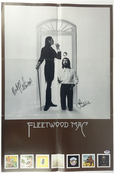 Fleetwood Mac: Mick Fleetwood & John McVie Signed 19" x 28" Reprise Records Promo Poster (PSA/DNA)