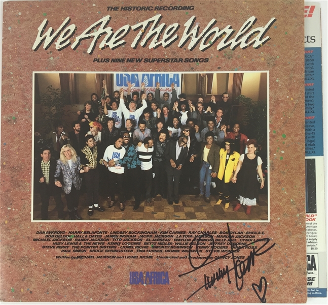 Quincy Jones: Lot of Two (2) Signed Record Albums - "Roots" & "We Are the World" (PSA/DNA)