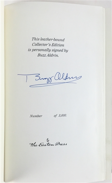 Apollo 11: Buzz Aldrin Signed Easton Press Leather Bound First Edition Book: "Men From Earth" (PSA/JSA Guaranteed)